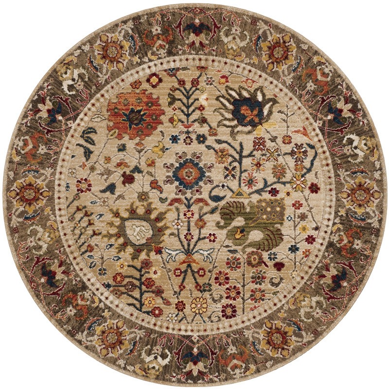 Home Bathroom Floor Mats - Retro Yuvarlak Boho Oturma Odası Halısı