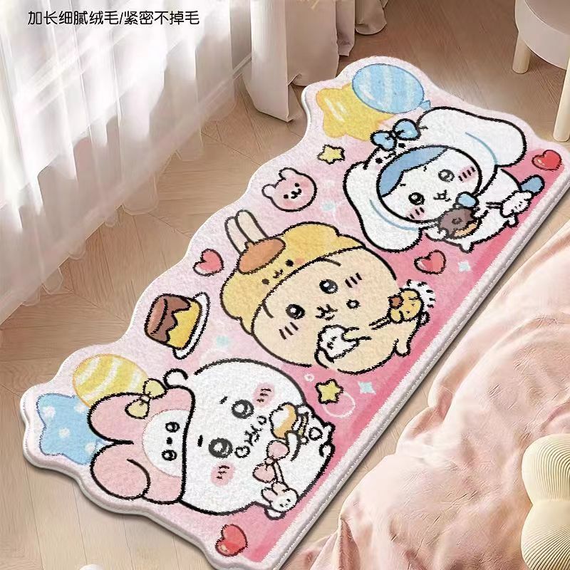 Home Goods Bathroom Accessories - Sevimli Chiikawa Peluş Başucu Halısı Karikatür