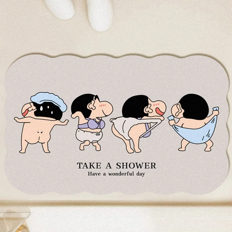 Home Bathroom Floor Mats - Karikatür sevimli mum boya shin-chan ev
