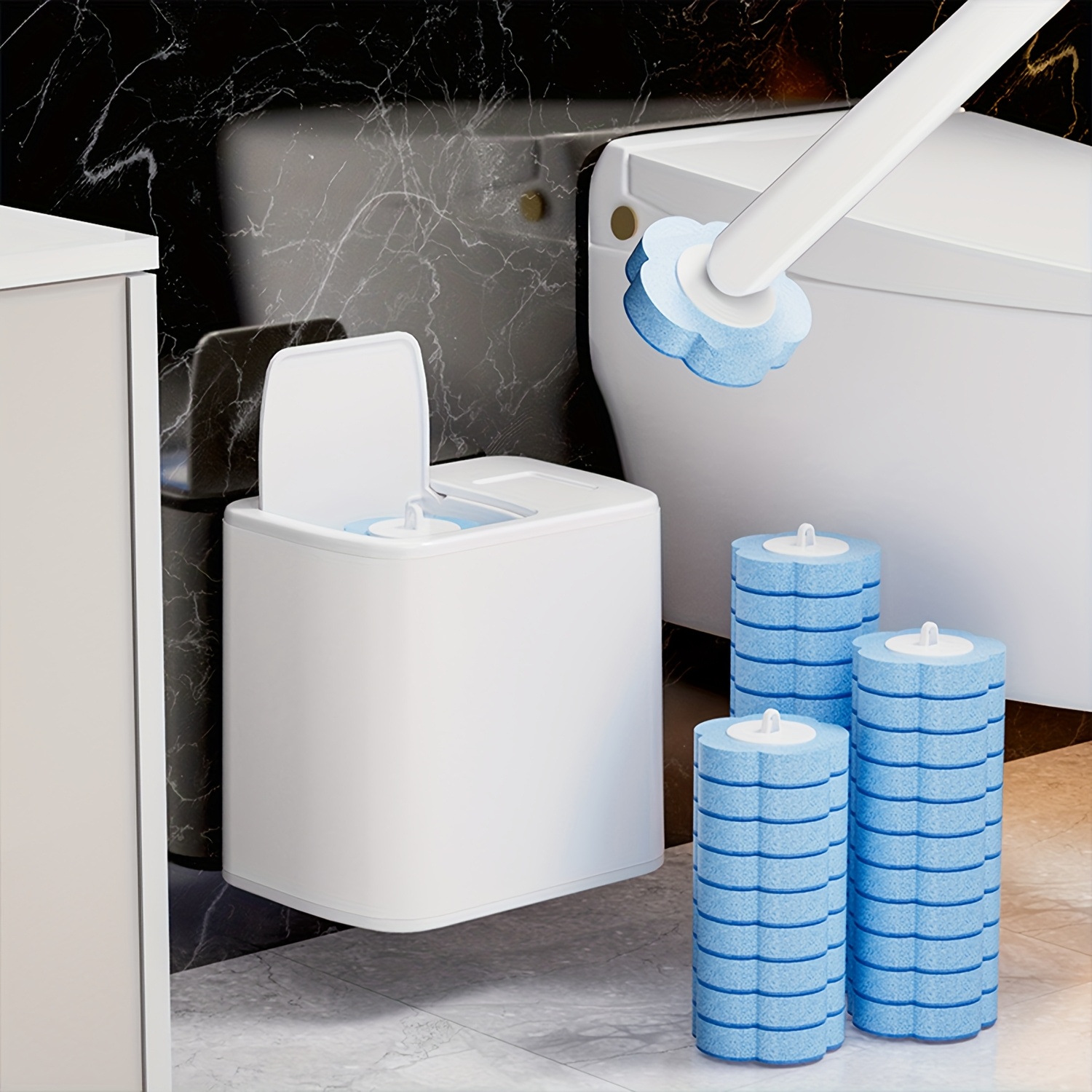 Home Bathroom Upgrades - Tek Kullanımlık Yedek Başlıklı Tuvalet Fırçası