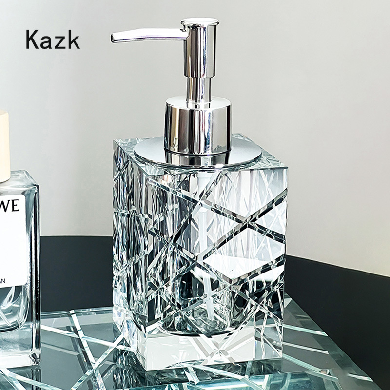 Home Bathroom Glass - Kristal kesme cam şampuan şişesi banyo