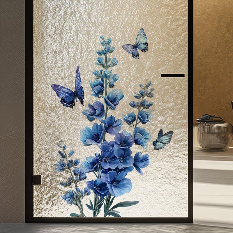Home Bathroom Glass - Çıkarılabilir Gül Cam Çıkartmaları Banyo Kapısı