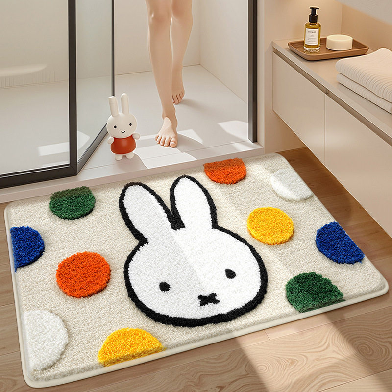 Home Goods Bathroom Accessories - Kawaii Miffy Zemin Mat Karikatür Miffy