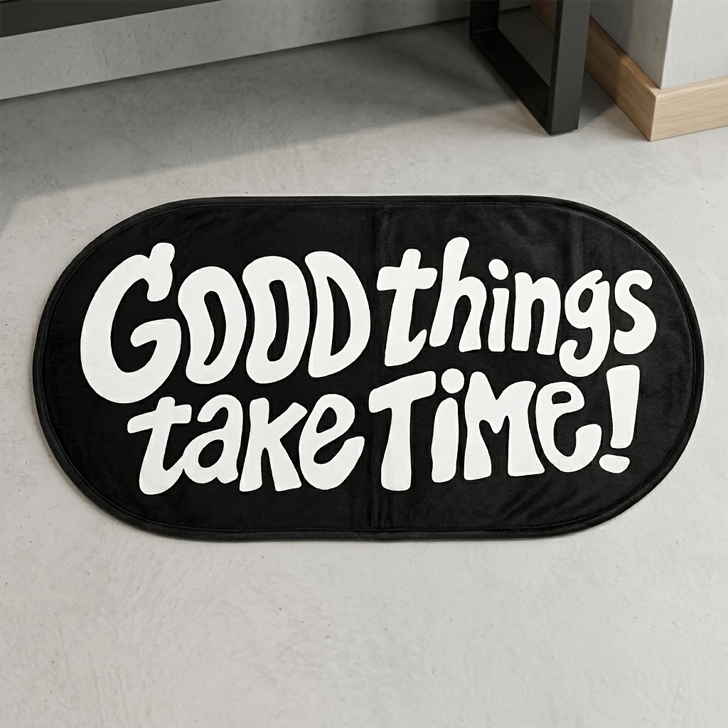 Home Goods Bathroom Rugs - VIKAMA İyi Ürünler Halı Siyah Oval
