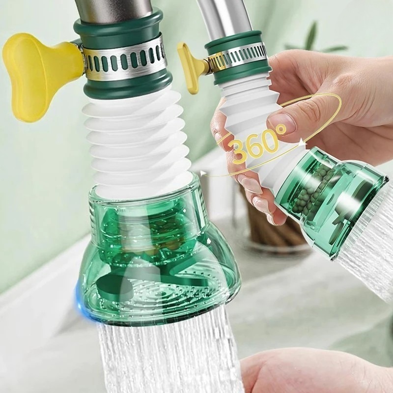 Home Bathroom Water Filter - Evrensel 360 Derece Dönebilen Musluk Filtresi/Geri