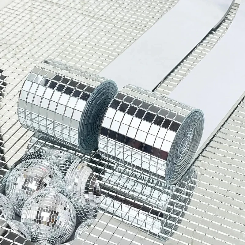 Home Bathroom Glass - Kendinden Yapışkanlı Gerçek Cam Mini Kare