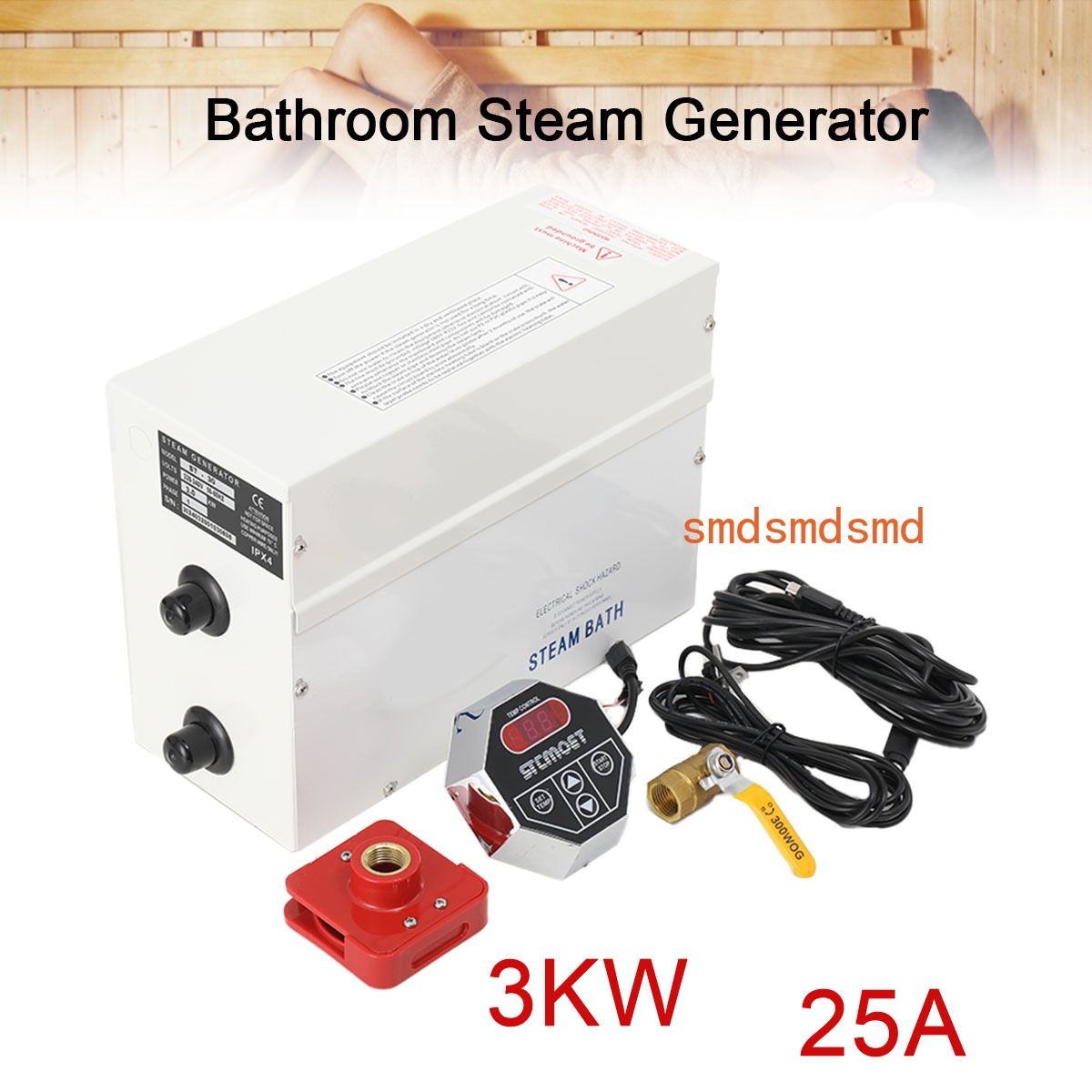 Home Bathroom With Sauna - 3KW Buhar Jeneratörü Ev Tipi Buhar