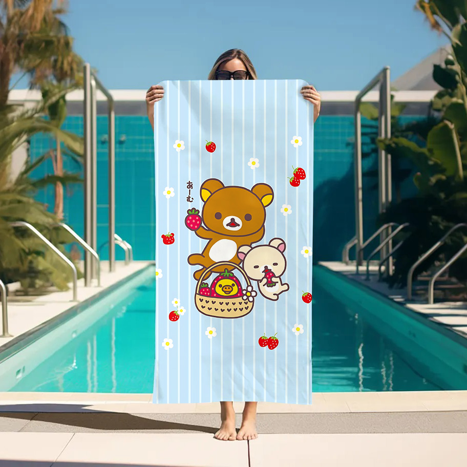 Home Bathroom With Sauna - Büyük Banyo Havlusu Rilakkuma Plaj Havlusu