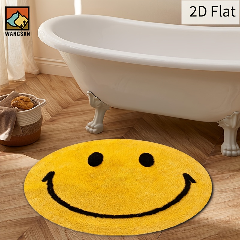 2D Yuvarlak Flanel Halı Gülen  - Home Bathroom Floor Mats incelemesi ve fiyatı