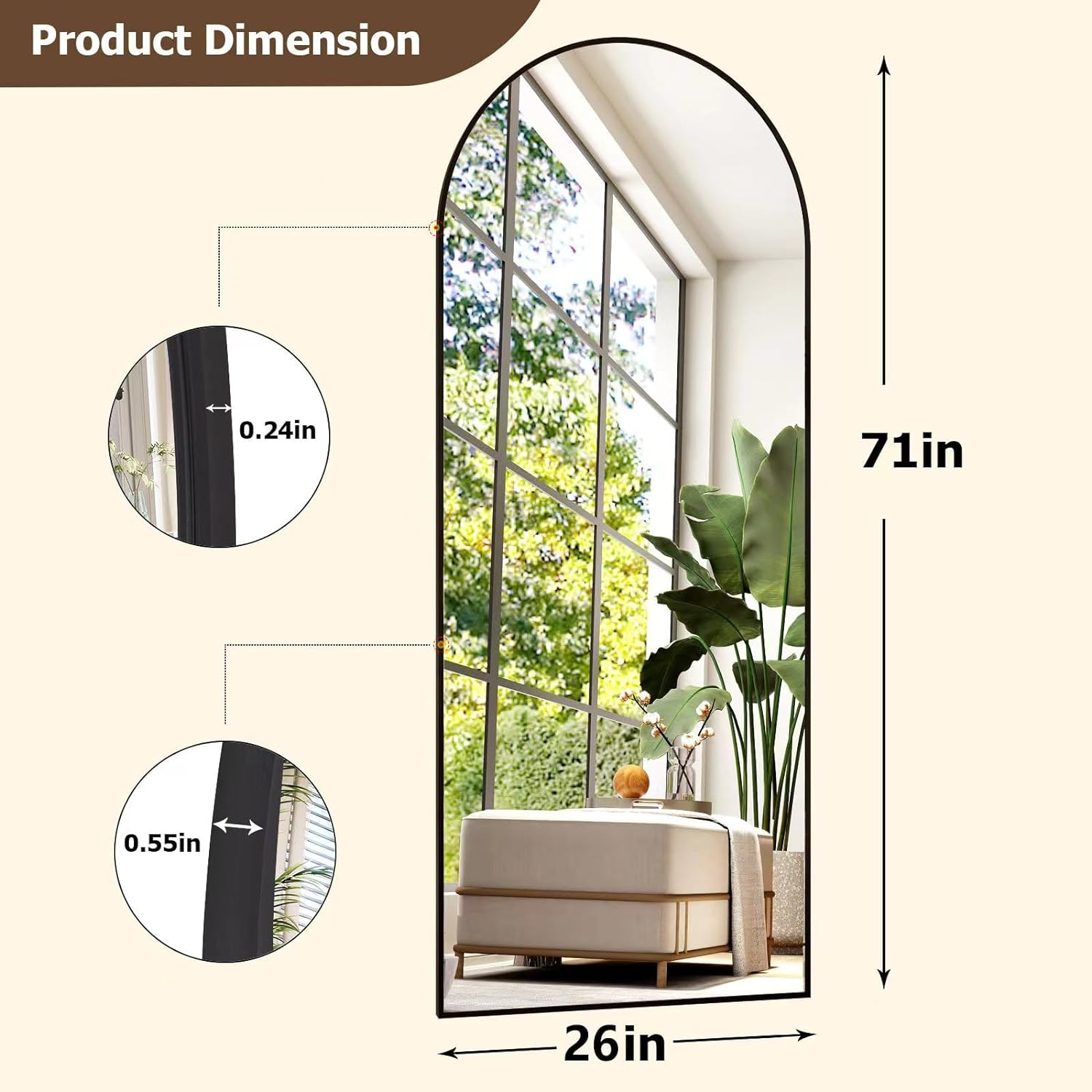 26 inç x 71 inç Kavisli Boy Ay - Home Bathroom Glass incelemesi ve fiyatı