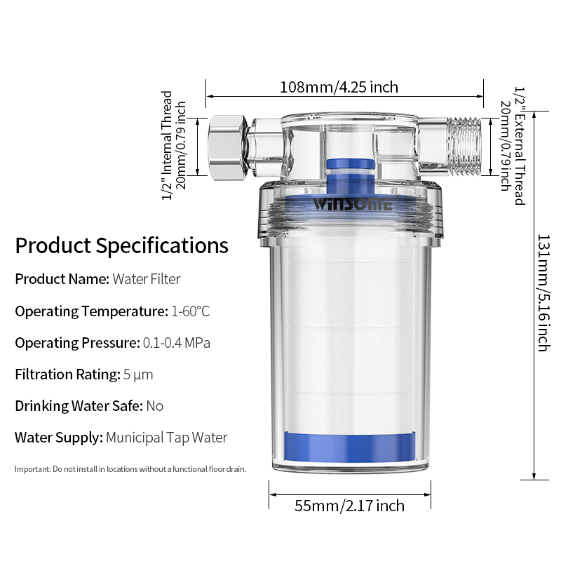 Ev tipi su ısıtıcısı ön filtre - Home Bathroom Water Filter incelemesi ve fiyatı
