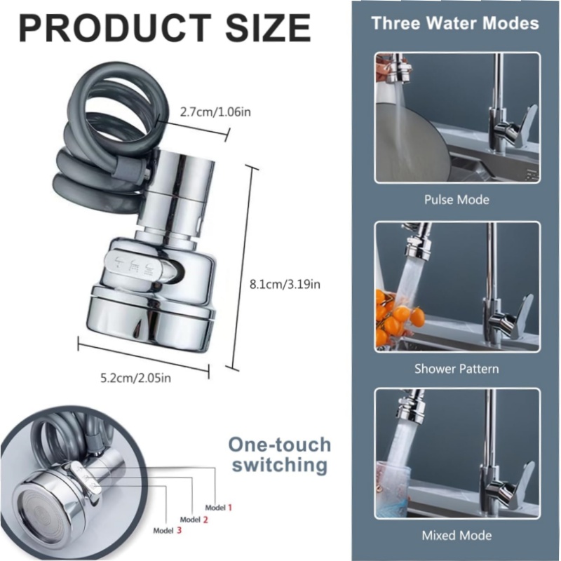 Yeni 3 Mod lavabo musluğu 360  - Home Bathroom Water Filter incelemesi ve fiyatı