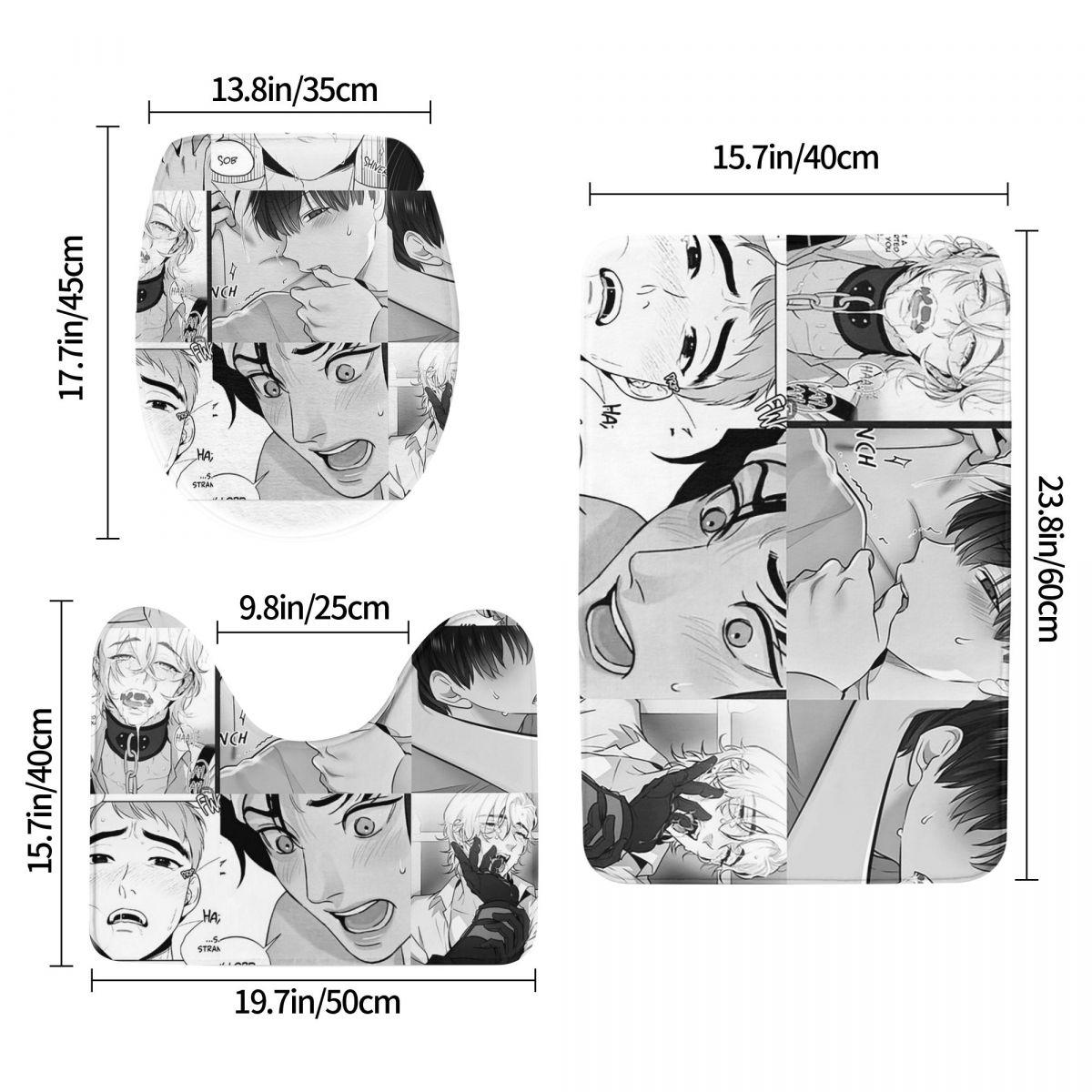Iyi Yaoi Boys 3 Adet Banyo Pas - Home Goods Bathroom Rugs incelemesi ve fiyatı