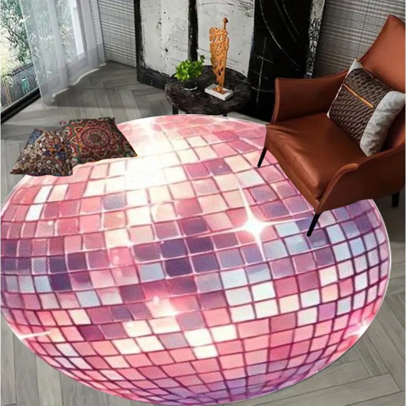 Renkli Kare Desenli Yuvarlak Y - Home Goods Bathroom Rugs incelemesi ve fiyatı
